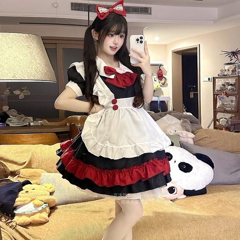 【激安開催！】正規品販売:新赤い服 にじげんメイド服cos服かわいいロリータアニメコスプレ女装