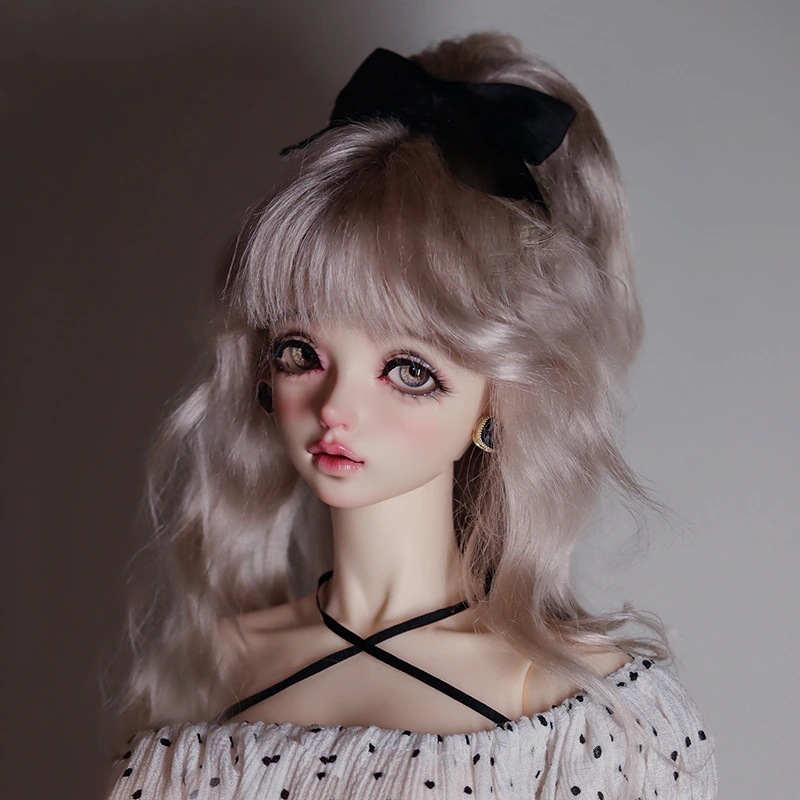 BJDドール用 ウィッグ スタイルあり ハーフアップ モヘア YOSD/MSD小顔SD/SDサイズ人形用ウィッグ 手入れ
