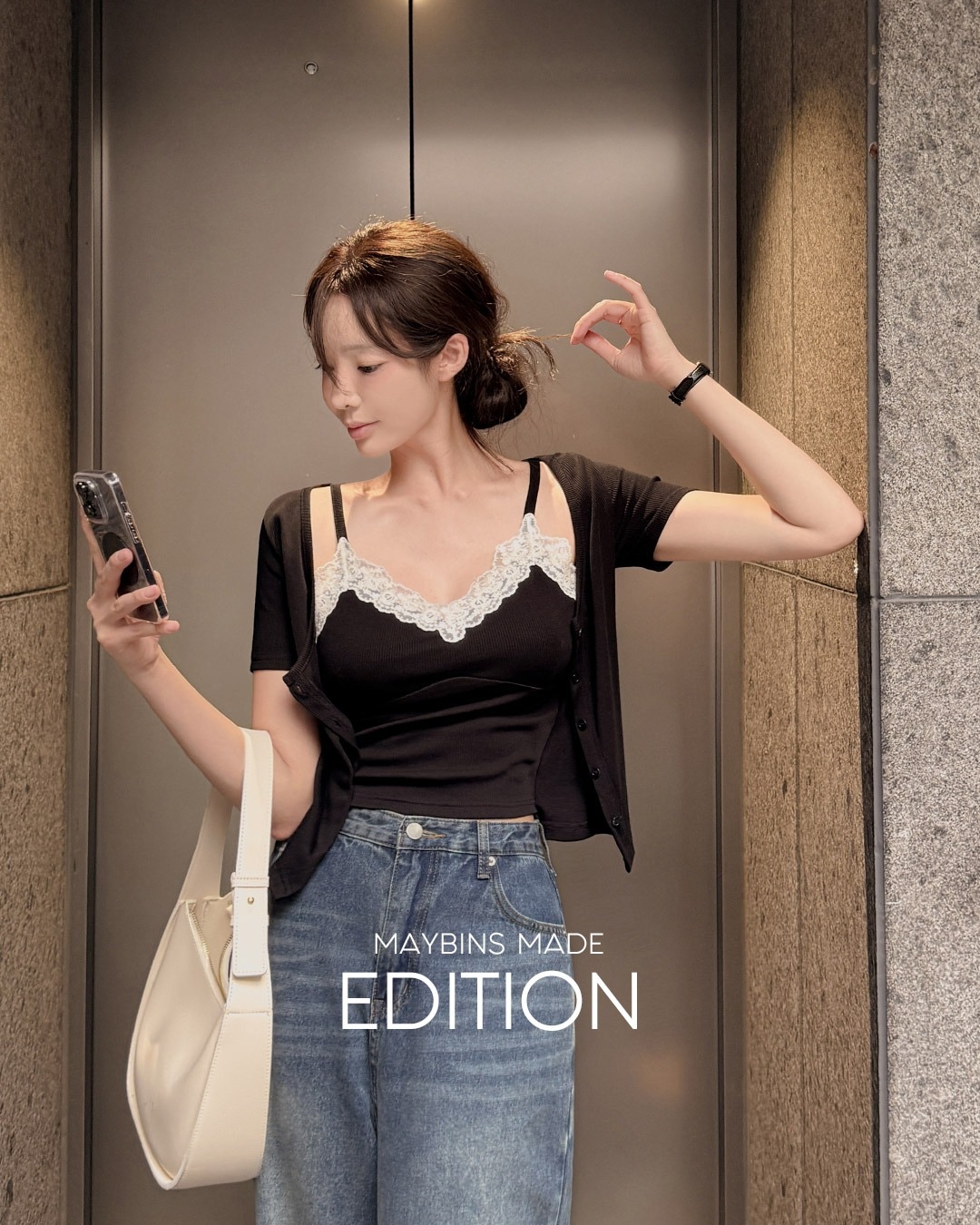 [MADE] ディオンレースカーディガンTシャツ韓国ファッション レディース