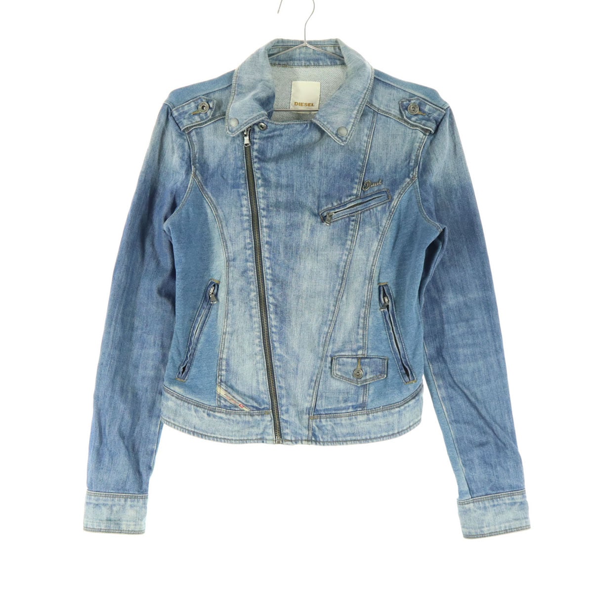 長袖 デニムジャケット S ブルー メンズ 古着