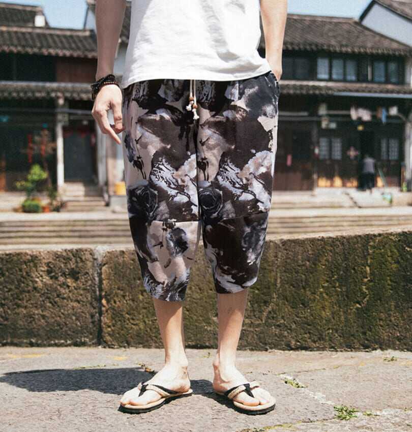 ボトムス パンツ ズボン 部屋着 ルームウェア テーパードパンツ サルエルパンツ 7分丈 ゆったりゆる 綿 カジュアル アジアン エスニック エキゾチック リラックス 和柄 春 夏 秋 10代 20