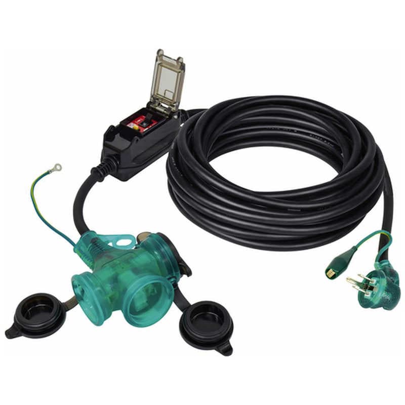日動工業　NICHIDO 防雨Lヘナポッキン延長ブレーカ10m 過負荷漏電保護兼用 10A　PBWLEK10T10AS