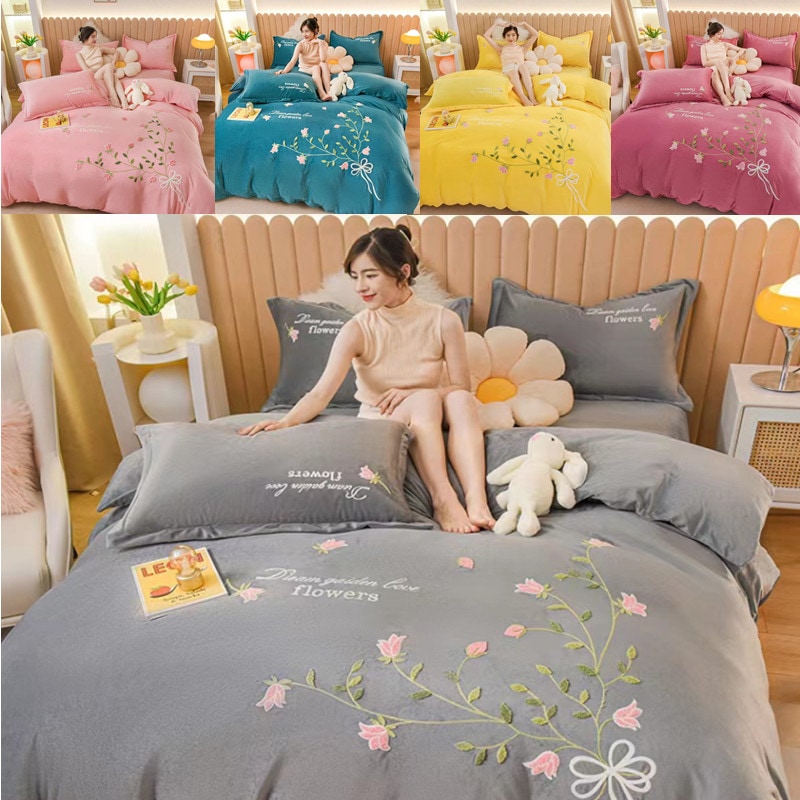 韓国ファッション 布団カバー 冬用 毛布 暖かい 厚手 ベッドカバー ダブルサイズ 掛け布団カバー 抗菌防臭 洗える 寝具 ベッド用品 プレゼント シングル セミダブル ダブル