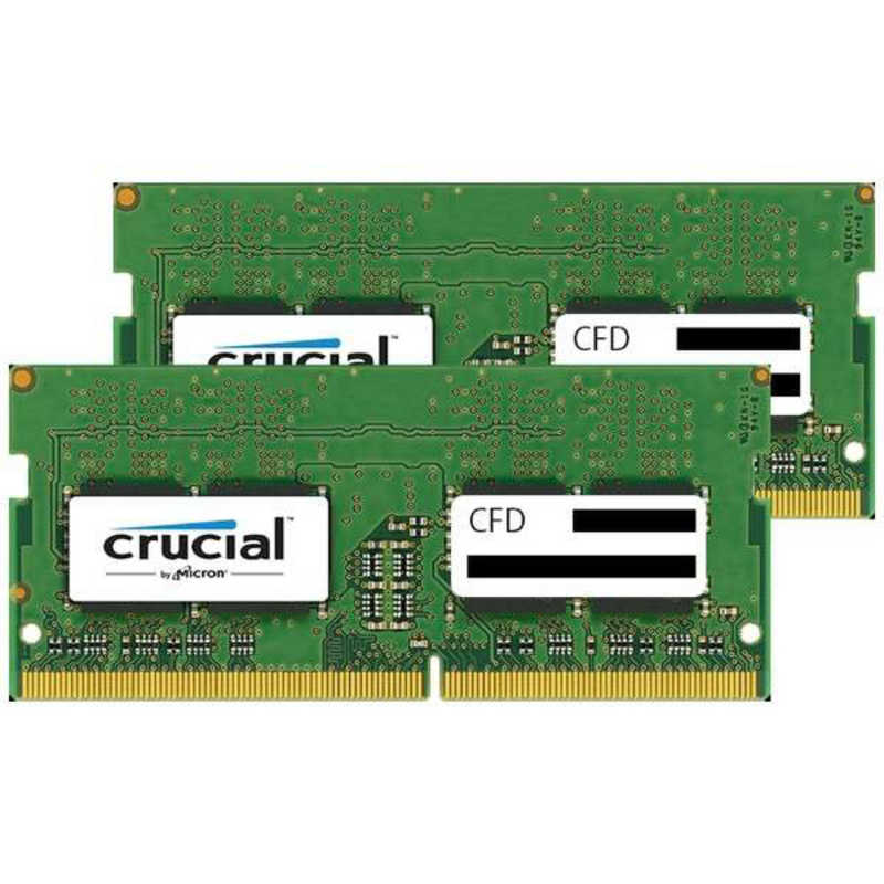 CFD　増設用メモリ Crucial スタンダードモデル[SO-DIMM DDR4 /8GB /2枚]　W4N2400CM-8GQ 5,746円