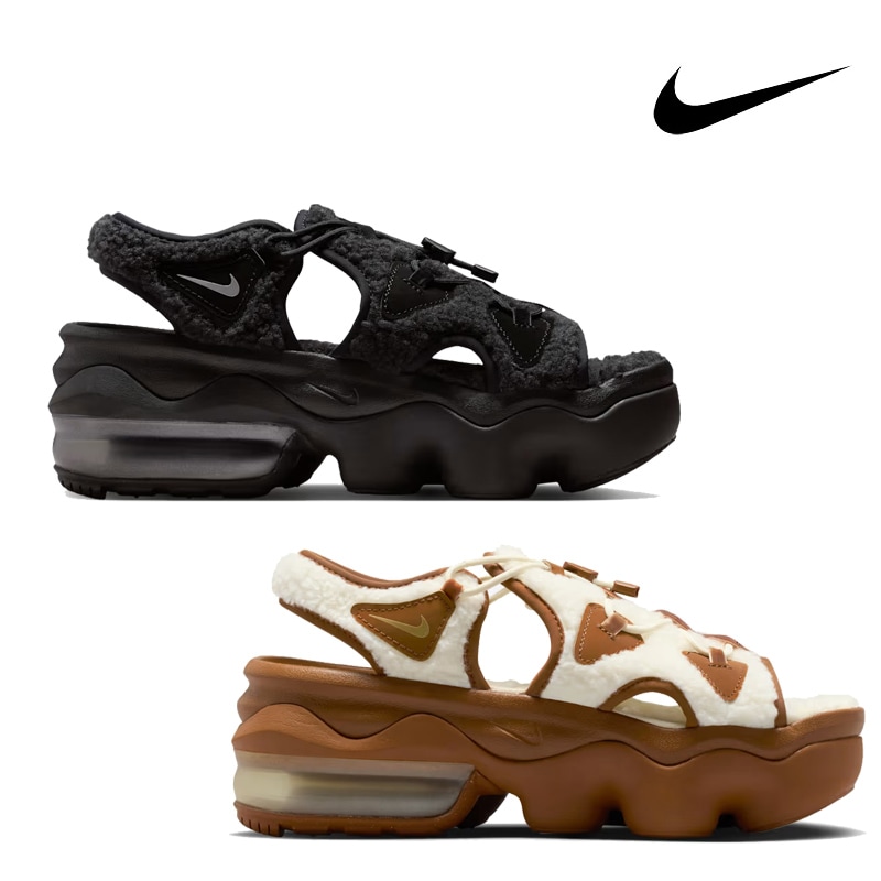 HV8558-002 HV8558-200 AIRMAX KOKO FUR W 25FW 新作 ふわもこ 厚底 エア クッション 軽量 ストラップ 調節 歩きやすい デイリー コーデ提案 ソックス パ