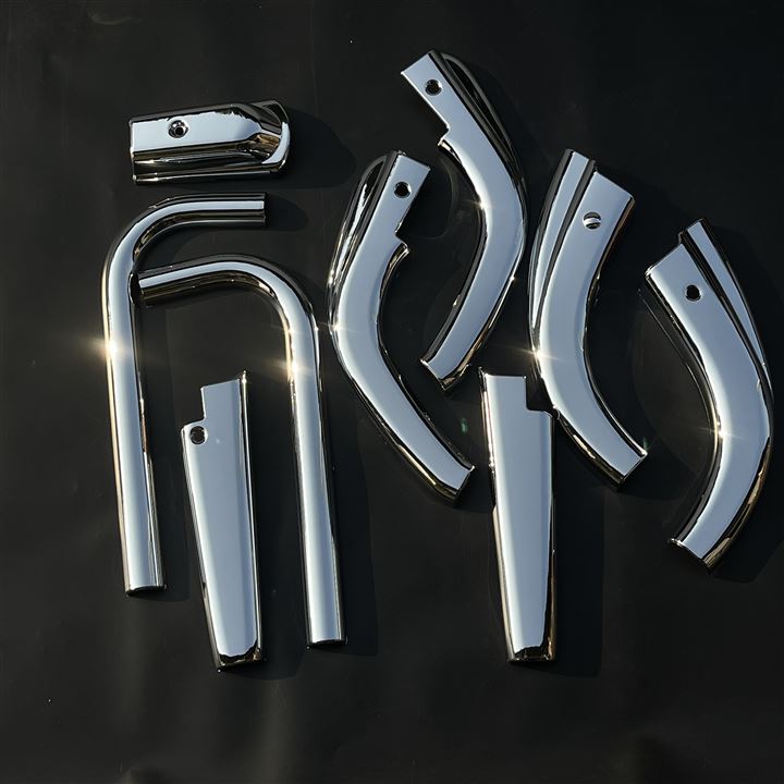 ふそう 17スーパーグレート 07スーパーグレート用 スーパーグレート2000後期～メッキ ミラー ステー カバー ミラーアームカバー 9点セット (ミラーアームカバー)