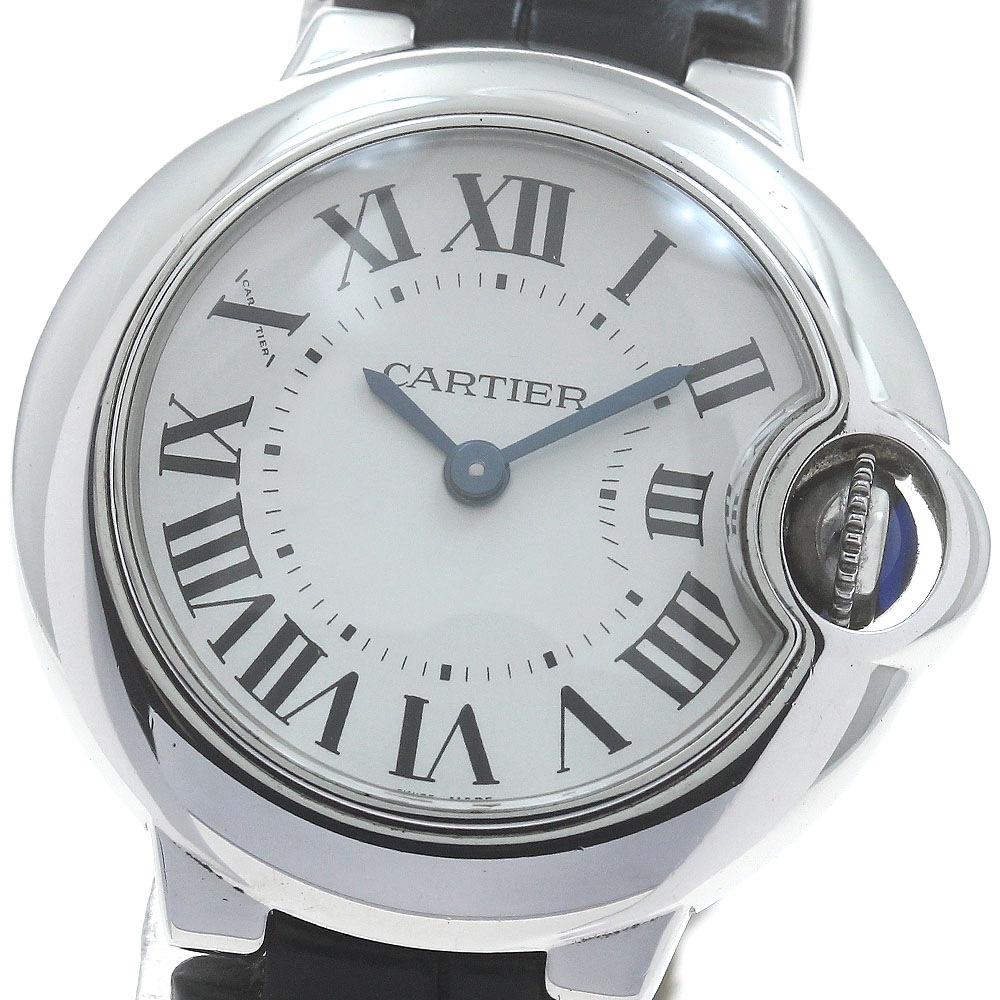 カルティエ CARTIER W69018Z4 バロンブルー SM クォーツ レディース _886274【中古】