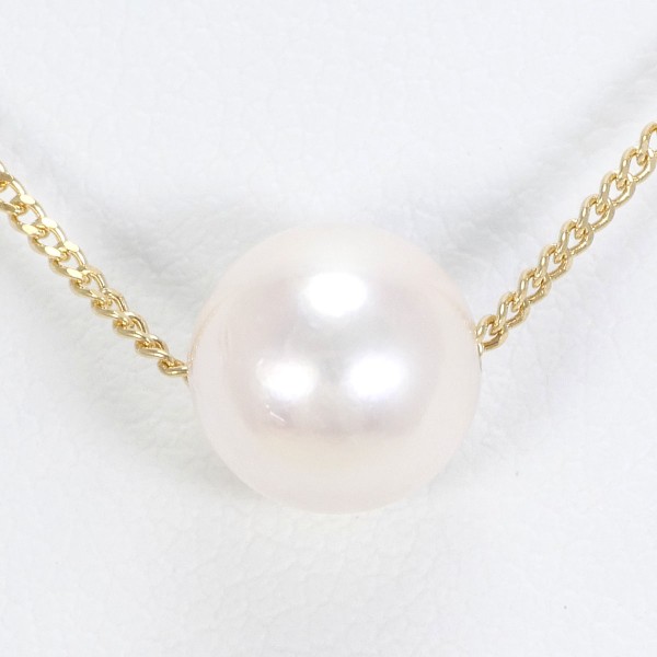 K18 18金 イエローゴールド ネックレス パール(真珠) 約40cm ジュエリー 中古