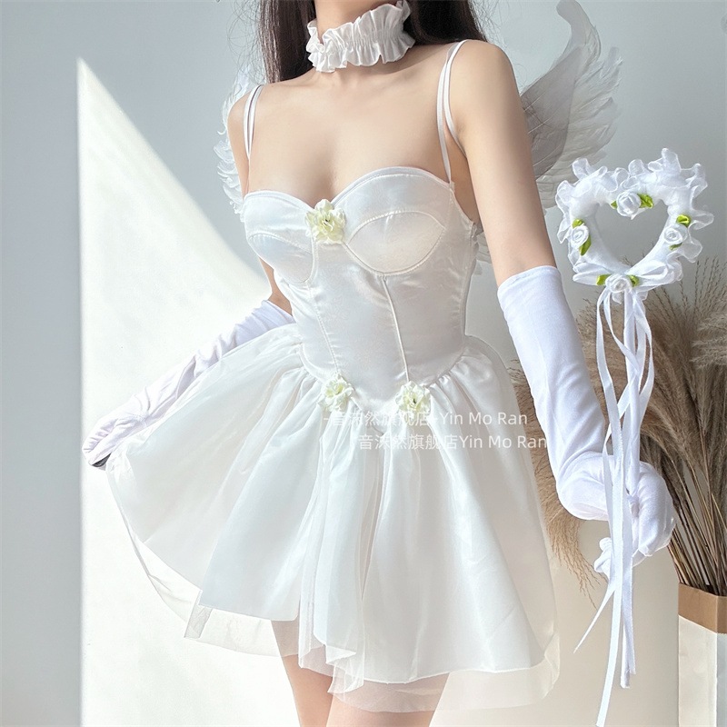 正規品ハロウィーン天使ストラップ蓬蓬スカートcos服ワンピースバレエコスプレ女装 アニメコスチューム服 6,606円