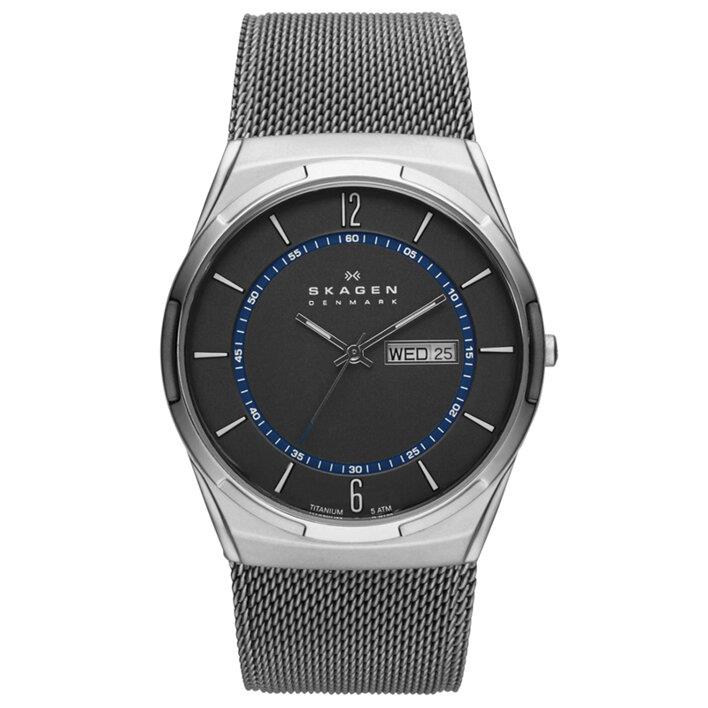 Skagen SKW6078 Melbye Grey Dial Silver Tone Stainless Steel Mesh Men s Watch