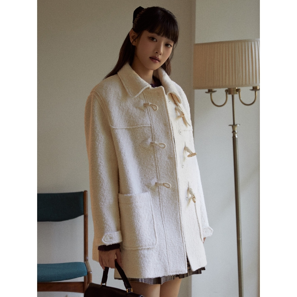 ロラローラダッフルハーフコートアイボリー 31,451円