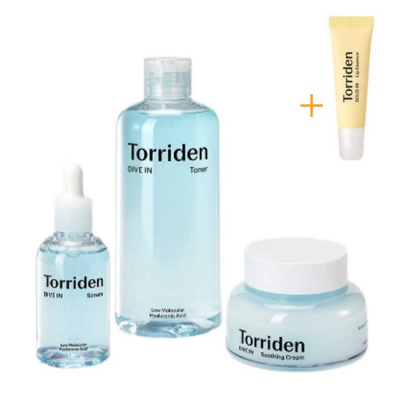 【お得商品】[3点セット]【GIFTリップバーム】ダイブイン 低分子 ヒアルロン酸 セラム 50ml+トナー300ml+クリーム80ml