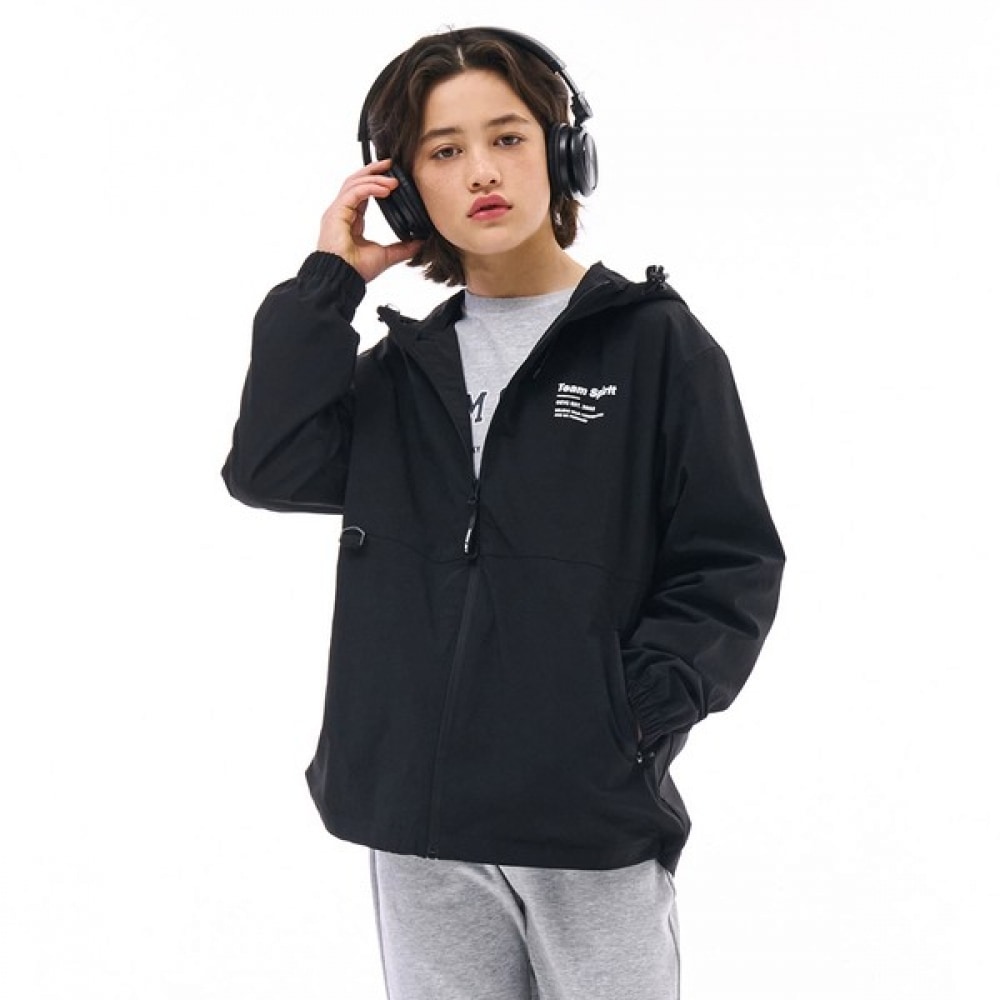 (Ocean Sky) 男の子用ナイロンフード付きジップアップウィンドブレーカー