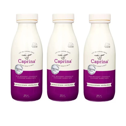 カプリナヤギヤギミルクバブルバス(シアバター香) 800ml×3 しっとり保湿栄養柔らかい泡風呂