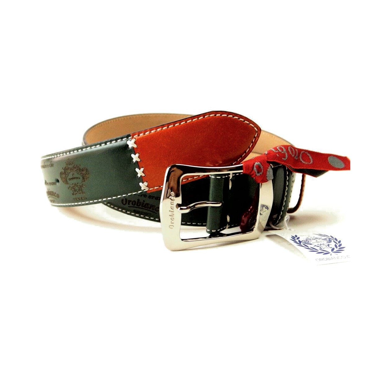 オロビアンコ レザーベルト 19015 グリーン 質屋出品