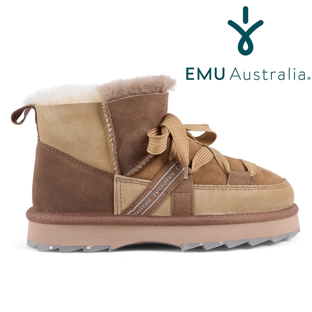 EMU Australia ムートンブーツ レディース W13195 エミュ オーストラリア 2025秋冬 BLURRED MICRO PATCHWORK シープスキン