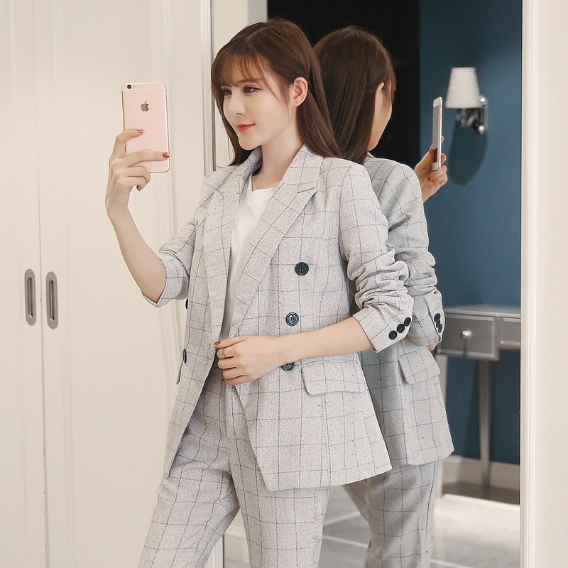 レディース ジャケット パンツ スーツ 上下セット 前開き アンクル丈 長袖 襟付き スリム ストレート Iライン ストリート シンプル カジュアル モード系 存在感 フォーマル 都会的 ナチュラル