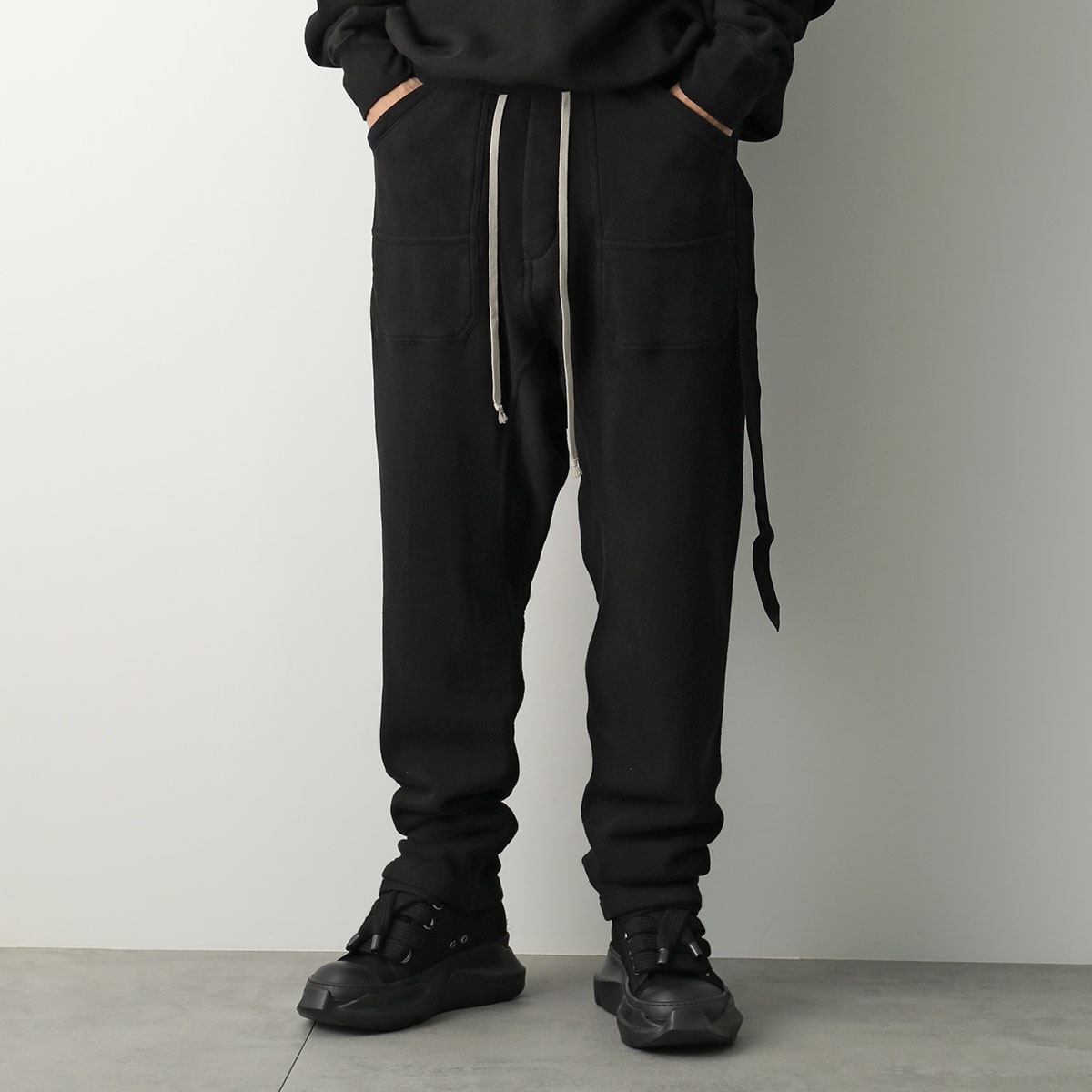 Rick Owens DRKSHDW リックオウエンス ダークシャドウ スウェットパンツ PANTALONI IN FELPA DU02E7370 FSL メンズ 裏起毛 09/BLACK