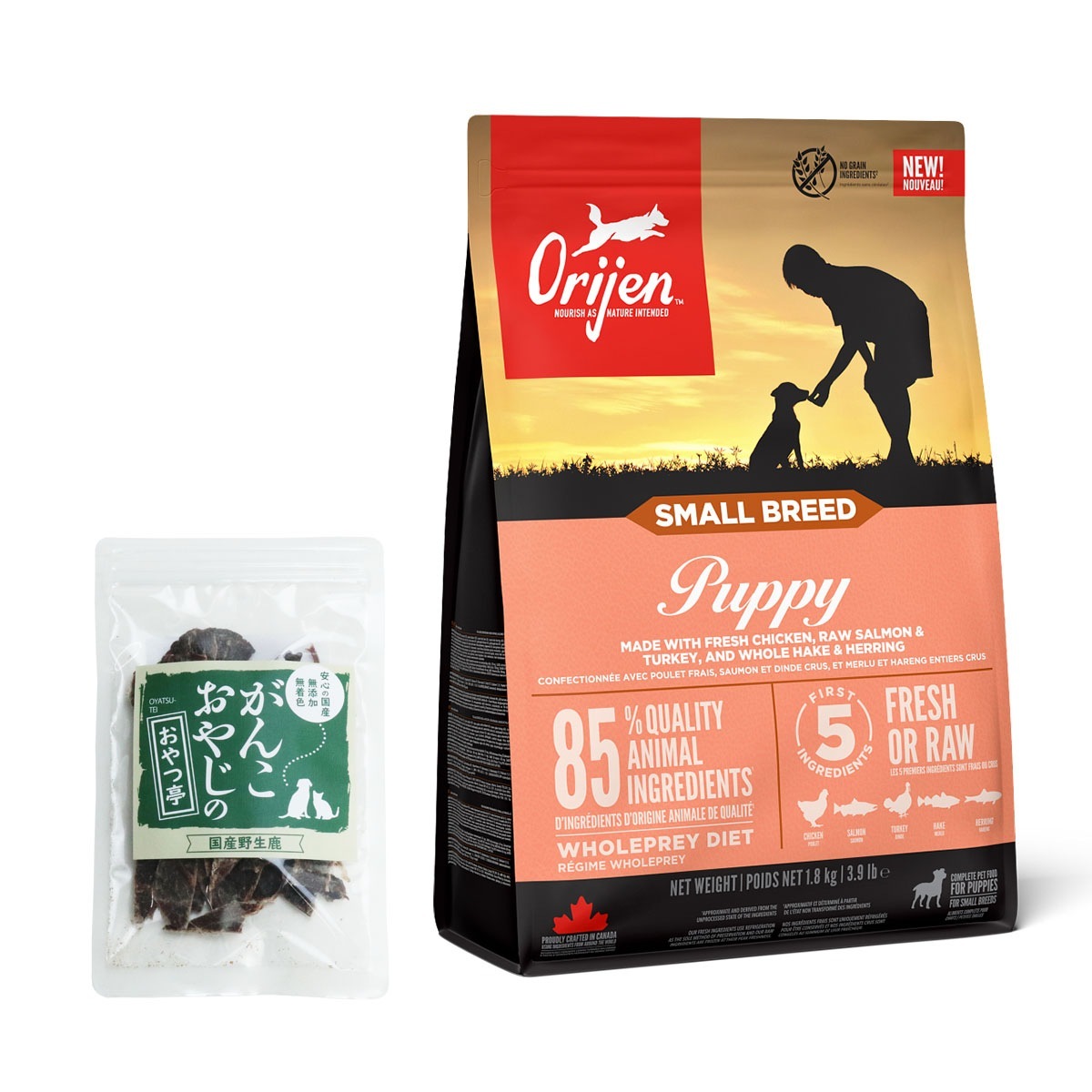 スモールブリード パピー 1.8kg【国産鹿肉ジャーキー付き(お試しサイズ)】