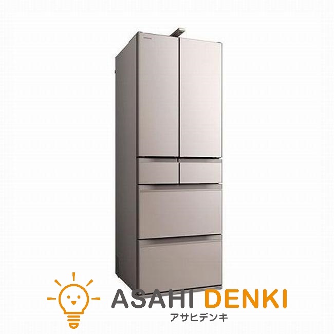 冷蔵庫(501～599L) ヒタチ R-HXCC54V-XN 2-4人家族 ライトゴールド HXCCタイプ 540L 6ドア冷蔵庫 日立