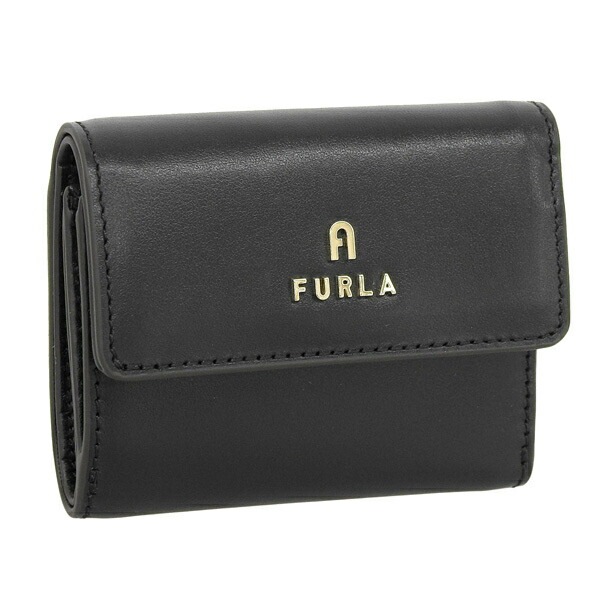 フルラ 財布 レディース 三つ折り財布 レザー ブラックFURLA CAMELIA S COMPACT TRIFOLD ZIP WP00344AX0733O6000 FURLA