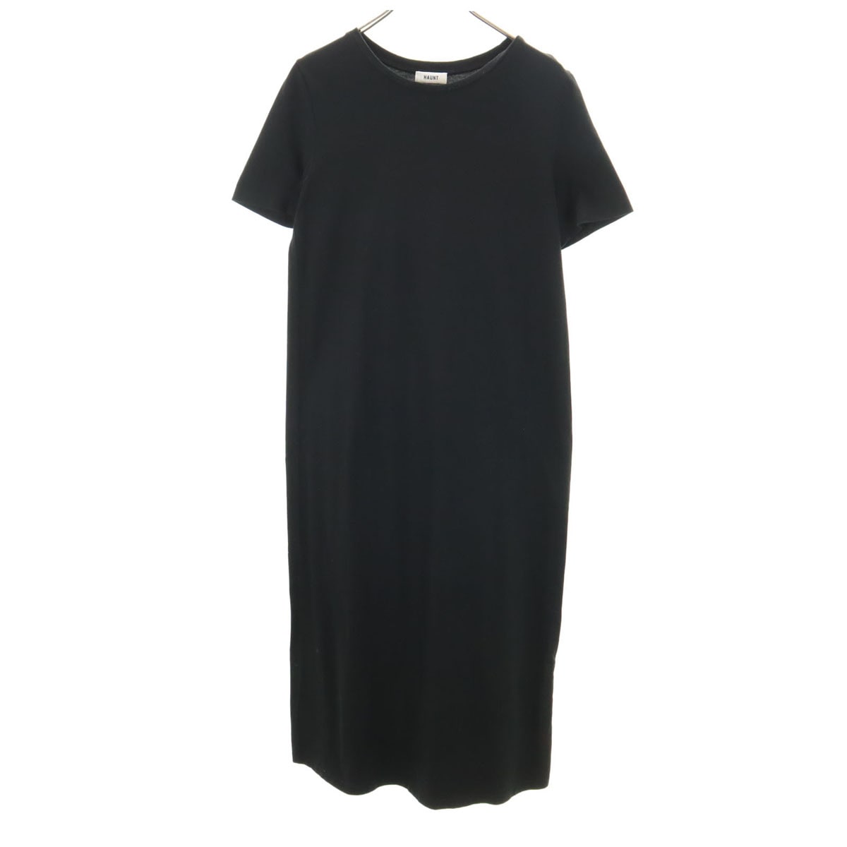 HAUNT ハウント 日本製 半袖 ワンピース 38 ブラック レディース 古着