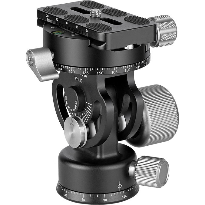 Leofoto(レオフォト) VH-20 2way雲台［3/8,1/4インチ対応ノブタイププレートQP-70N付属アルカスイス互換］