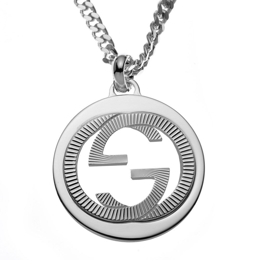 GUCCI 246490-J8400-8106 INTERLOCKING GUILLOCHE DETAIL G PENDANT グッチ インターロッキング ギョーシェ ディテール G ペンダント