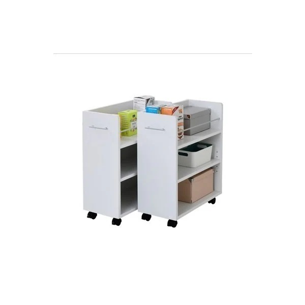 クローゼット 収納ラック 2個セット キャスター付き SGT-0136-WH ホワイト