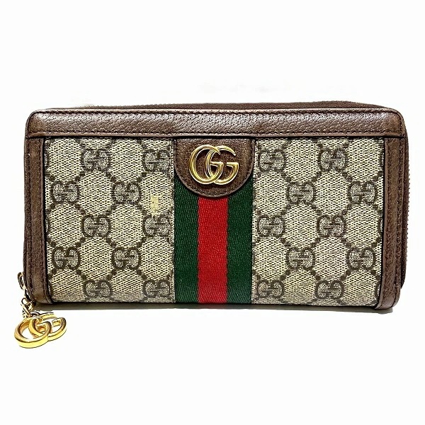 グッチ GGスプリーム オフディア アラウンドウォレット 523154 長財布 【中古】 19,279円