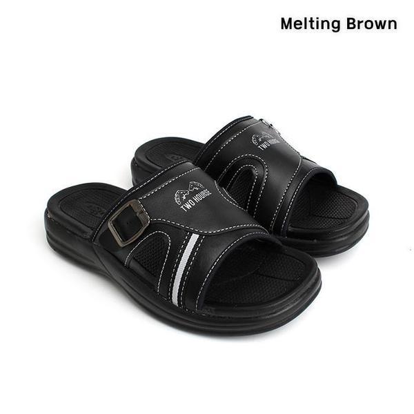 男性カジュアルクッションバックルスリッパ 2color