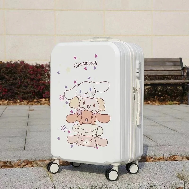 キャリーバッグ クロミ キャラクタースーツケース修学旅行かわいいパスワード付きスーツケース小型軽量で耐久性のあるレバーケースシャーシ
