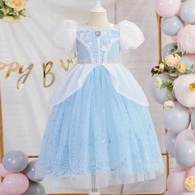 シンデレラ ドレス コスプレ 子供 プリンセス コスチューム キッズ お姫様 コス 子ども ハロウィン 仮装 発表会 衣装 女の子