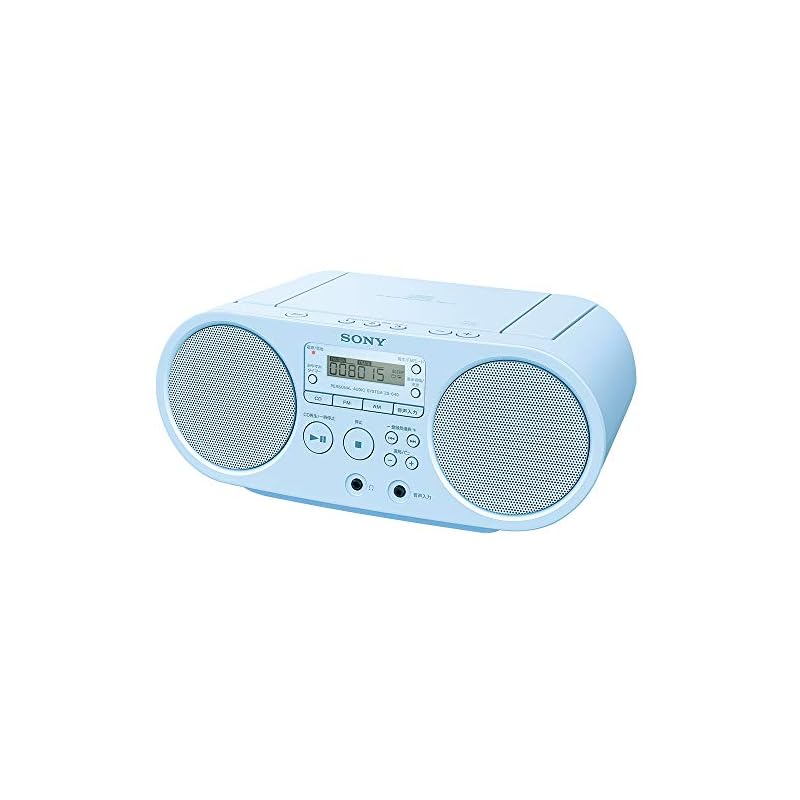 ソニー CDラジオ ZS-S40 : FM/AM/ワイドFM対応 ブルー ZS-S40 L