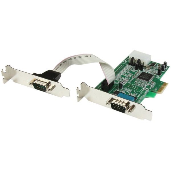 PEX2S553LP [RS232Cシリアル2ポート増設ロープロファイルPCIeカード 16550 UART内蔵]