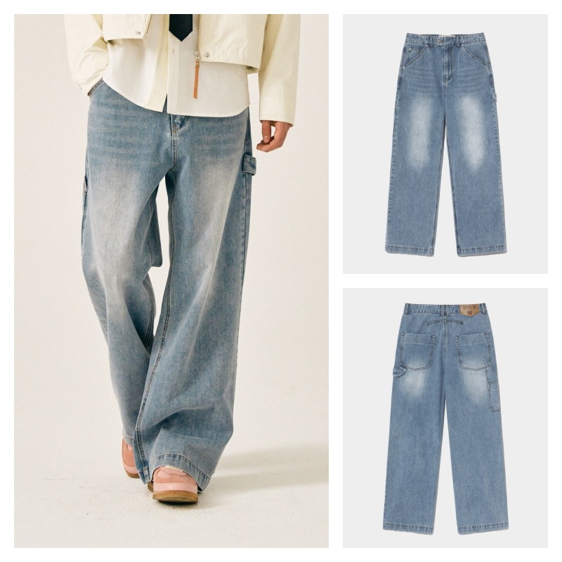 【SATUR】 KELLER CARPENTER DENIM PANTS : LIGHT BLUE
