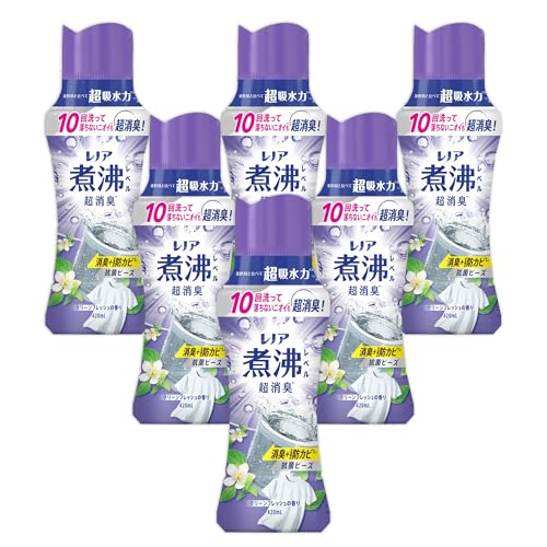 Lenor レノア 煮沸レベル超消臭 抗菌ビーズ 消臭+洗濯槽の防カビ クリーンフレッシュの香り 本体 420mL×6本 [ケース品] 柔軟剤と 4,570円