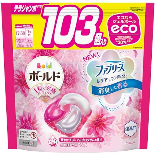 洗濯洗剤 ジェルボール4D プレミアムブロッサム 詰め替え 103個 [大容量]