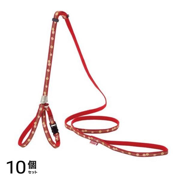 ペティオ 猫小町ハーネスリード 和桜 ガーネット 1本入 (W55998) 10個セット
