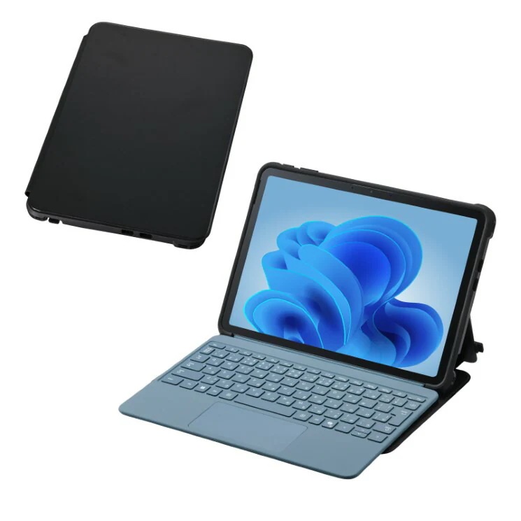 エレコム Surface Pro 12 インチ ケース スタンド機能 衝撃吸収 キーボード対応 ブラック TB-MSP25HVCKFBK