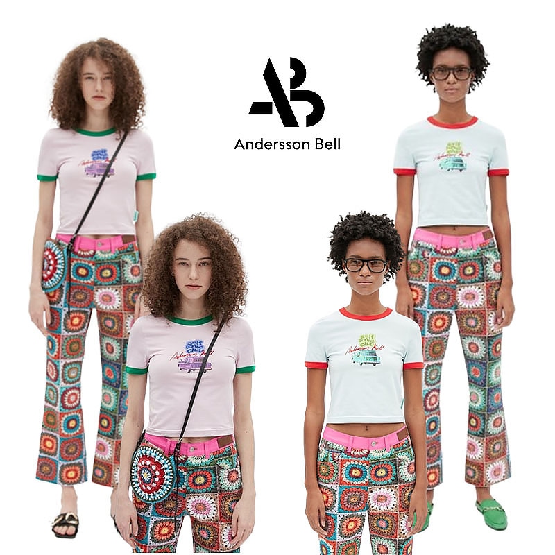 YUKEE RINGER TEE atb756w/ PINK / SKY BLUE/