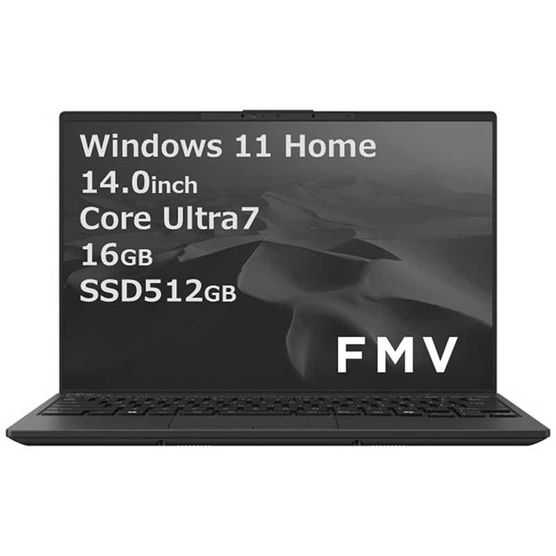 富士通　FUJITSU　FMV LIFEBOOK UH90/J3［14.0型/Core Ultra 7/メモリ：16GB/SSD：512GB/Office］ピクトブラック　FMVU90J3B