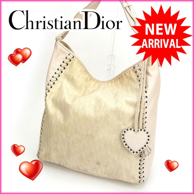 クリスチャン・ディオール Christian Dior ショルダーバッグ /ワンショルダー トロッター ホワイト PVC×レザー (あす楽対応)(廃盤・レア)【中古】 Y461 . クリスチャン・ディオール Christian Dior ショルダーバッグ /ワンショルダー トロッター ホワイト PVC×レザー (あす楽対応)(廃盤・レア)【中古】 Y461 .