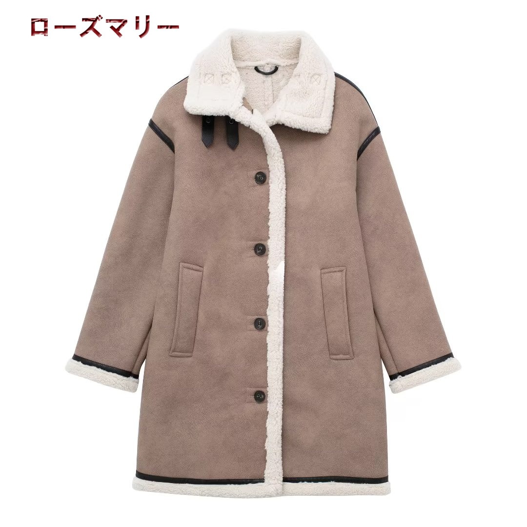 欧米風2023.10.20 秋冬 新作 ロングコート 暖かい人工ファー ジャケット フェックファー ベーシック ヴィンテージ調 2310493