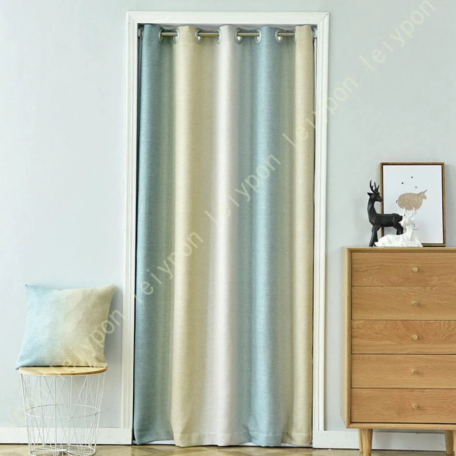 新品キャンペーン間仕切りカーテン おしゃれ ハトメ 厚地 ベージュ 無地 間仕切り カーテン 取付け簡単 のれん ロング ドアカーテン カフェカーテン 遮像カーテン グリーン