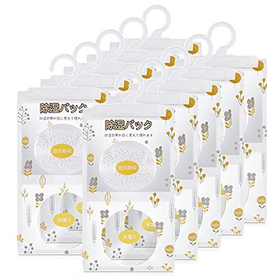 他サイト： Vacplus 強力 乾燥剤 除湿剤 湿気取り 防カビ 乾燥除湿パック 吊 り下げ型（1パック 230g 除湿約500ml）*10パック入りの商品画像
