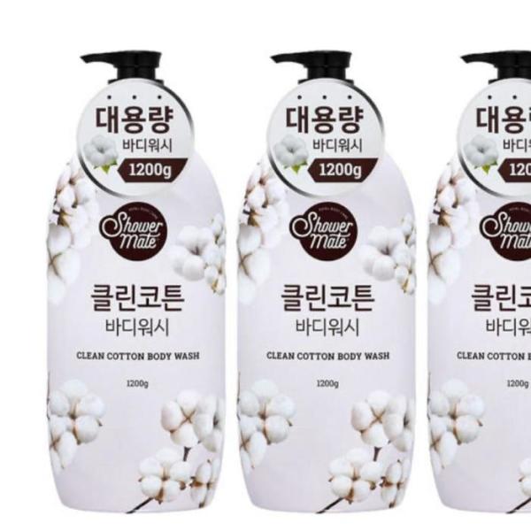 RGN0RST3シャワーメイト ボディウォッシュ 1.2kg容器 3セット クリーンコットン