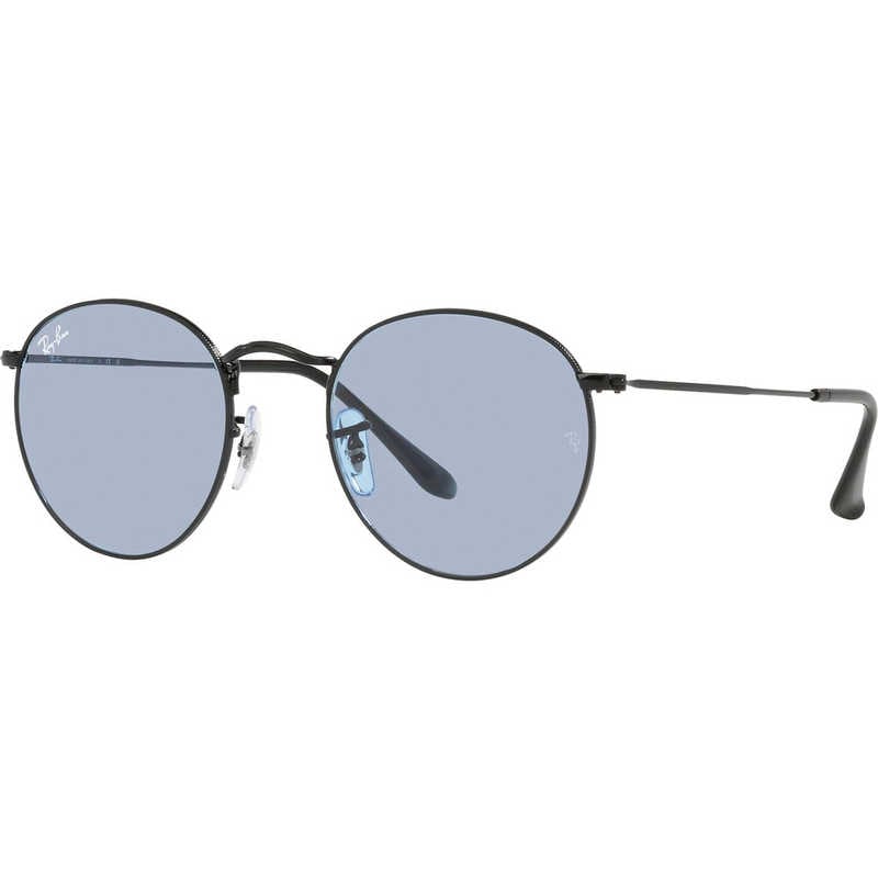 レイバン　RayBan サングラス ROUND METAL WASHED LENSES RB3447 002/64 50mm ポリッシュブラック/ブルー　RB3447 0026450
