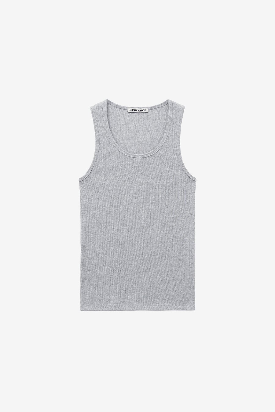 【INSILENCE】 W ESSENTIAL U-NECK SLEEVELESS : MELANGE GREY
