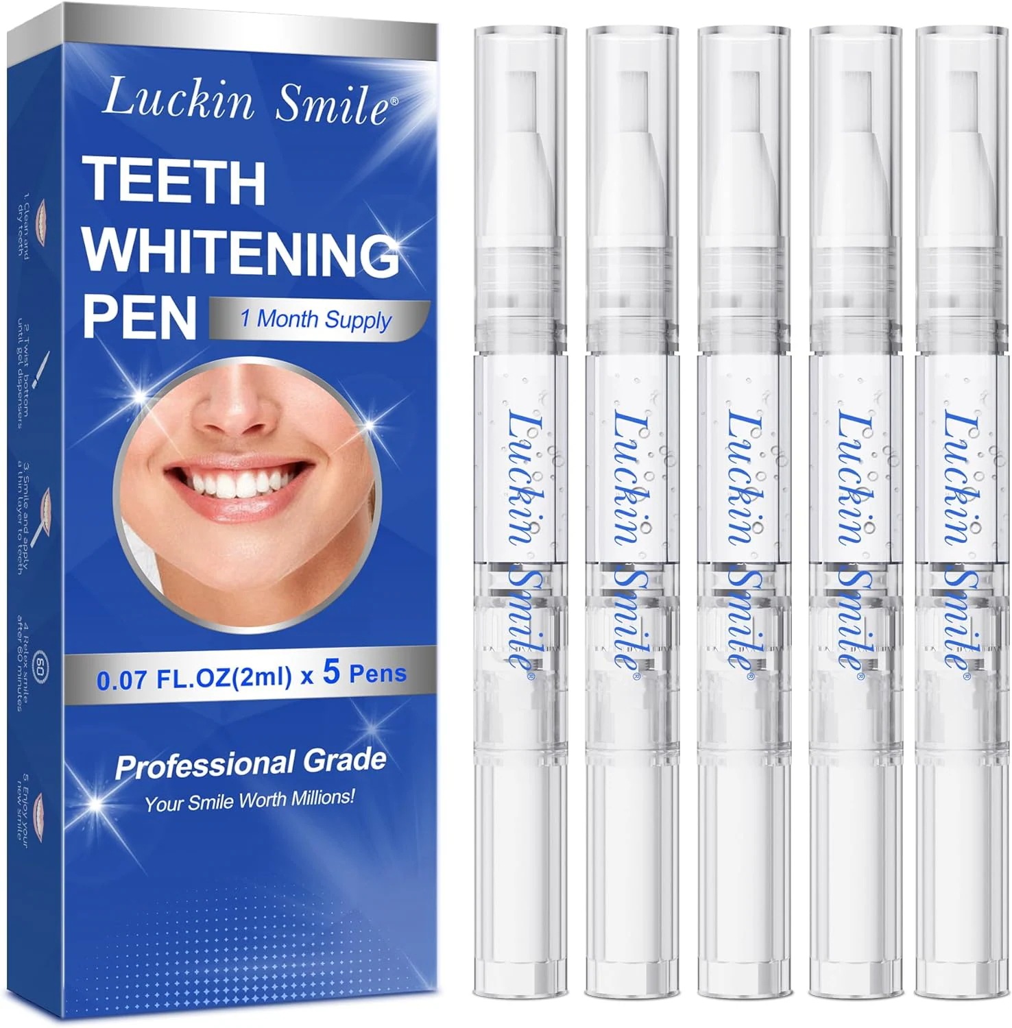 歯を白くするための歯のペンジェル35%CPジェルと共に50以上使用効果的で痛みを感じず家で旅行するのに便利な歯のキット - 5本